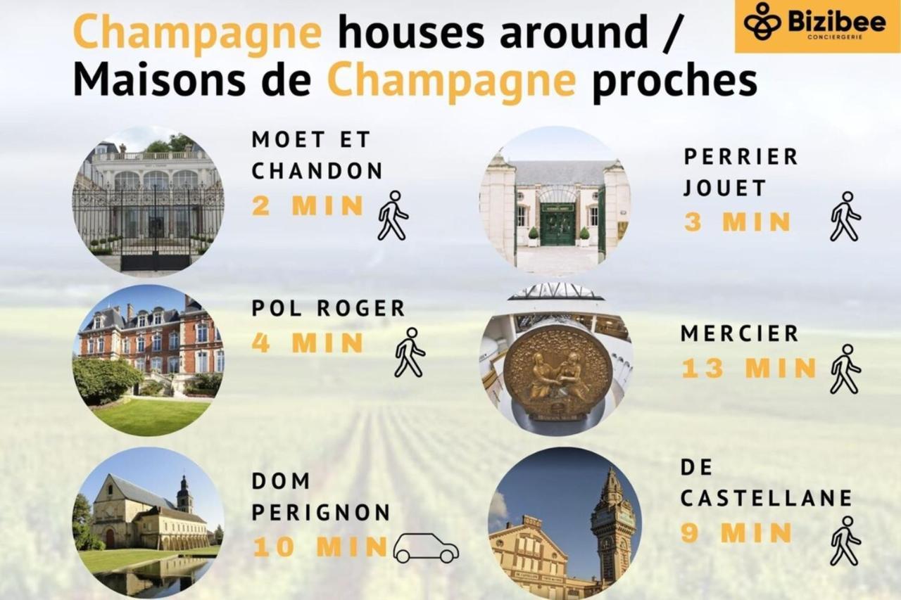 Bouchon Pour 4 Avenue De Champagne A 3 Minutes Apartment Epernay Luaran gambar